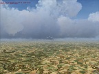 Screenshot provided courtesy Jean-Paul Mes using cloud textures and skies from Pablo Diaz's HDE V2.0 freeware addon, updated for FSX by Danny Glover